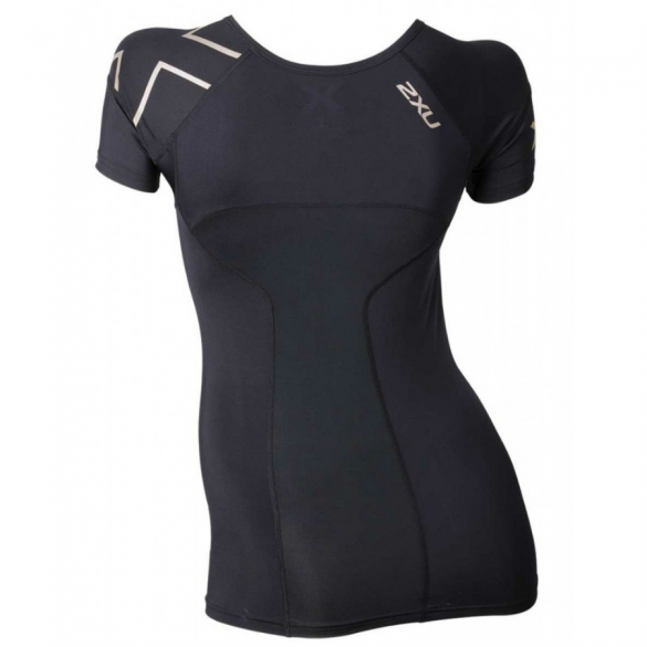2XU Elite Compression S/S Top-crew Damen schwarz WA3015a WA3015a